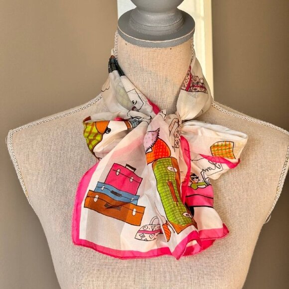 Worthington Accessories - WORTHINGTON 100% Silk Fun and Colorful Scarf